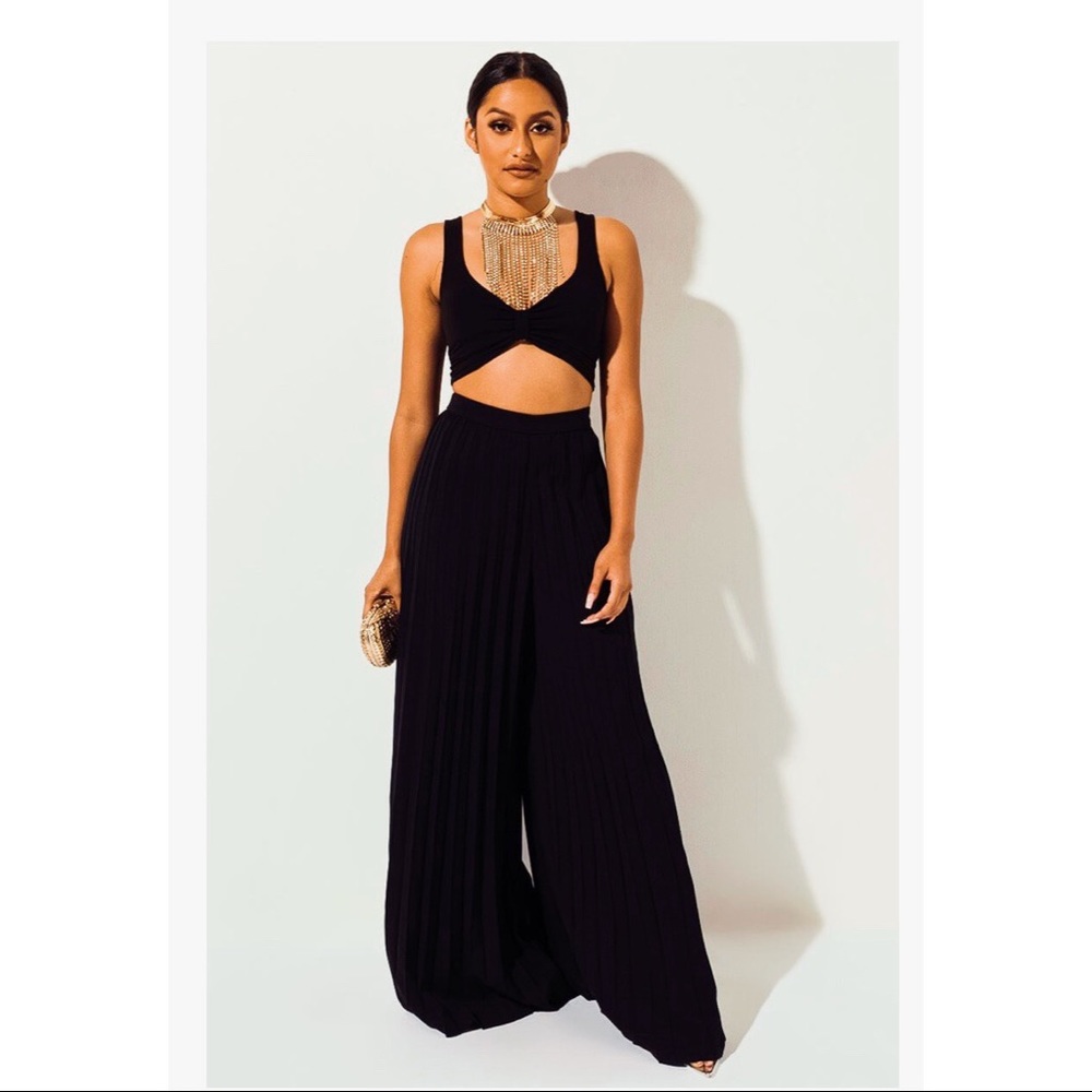 Akira Accordion Pleated Pants